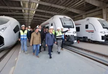 القطار الكهربائي السريع، الخط الأول السخنة العلمين مطروح، ورشة حدائق أكتوبر، وزارة النقل المصرية، شبكة القطار السريع في مصر، تركيب قضبان السكة الحديد، مركز التحكم وتشغيل القطارات